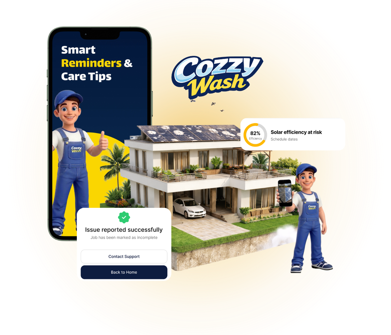 CozzyWash mascot